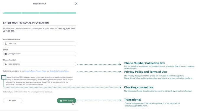 Phone Number Colletion Box